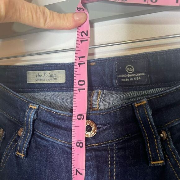 AG Adriano Goldschmeid The Prima Mid-Rise Cigarette Jeans Sz 30R - Picture 7 of 10